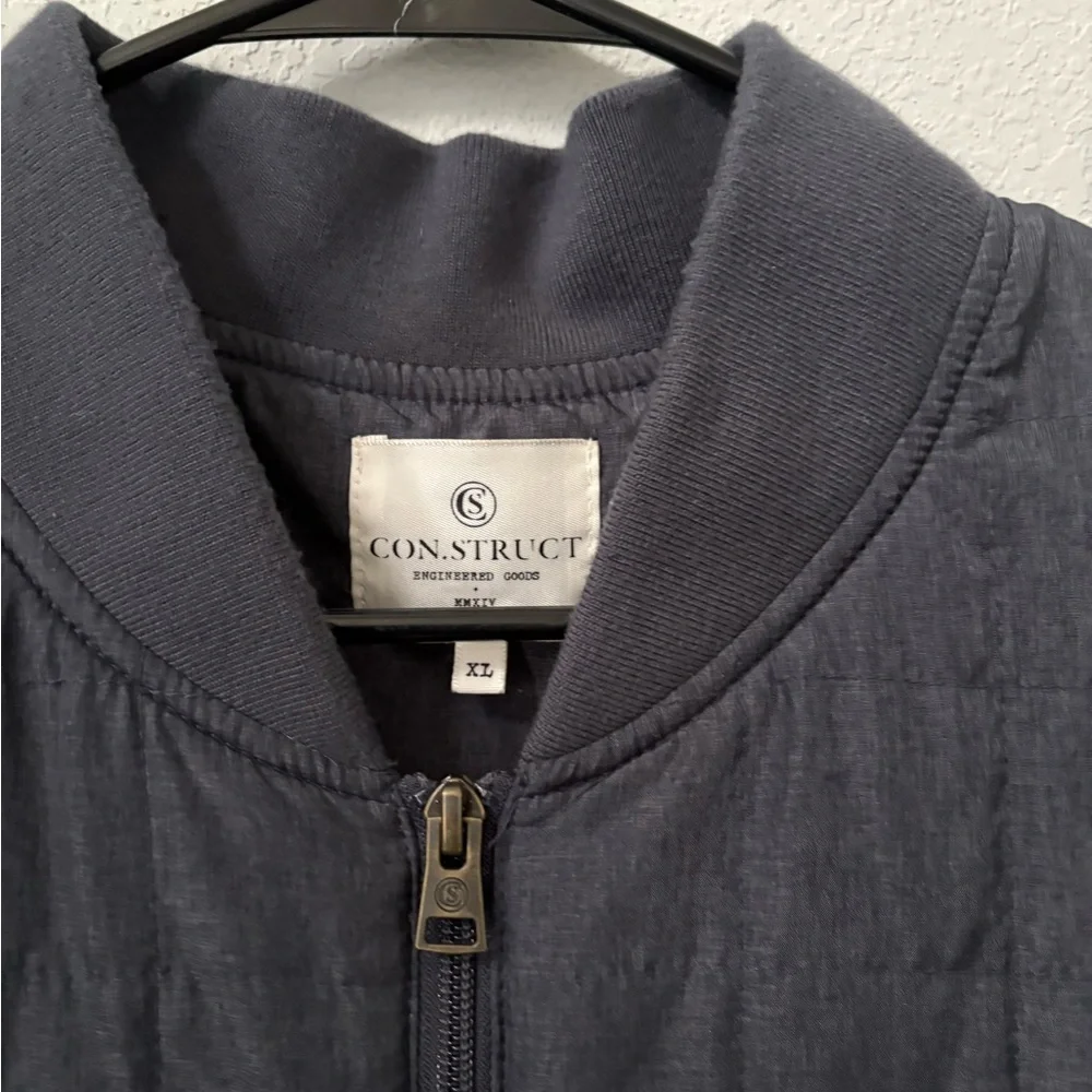 CON.STRUCT‎ Quilted Vest Preppy Outdoors Golf Country Club Career Office Granola